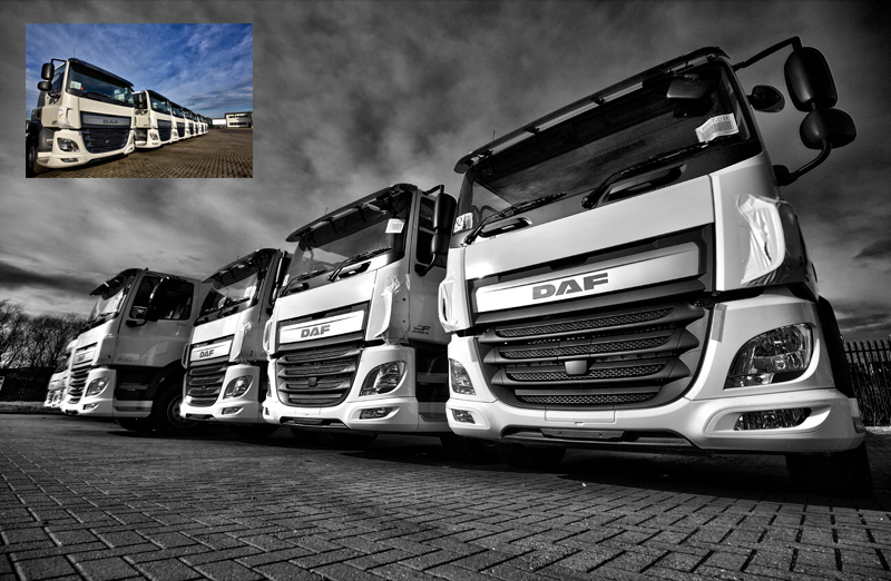 commercial photographer teesside new DAF Truck fleet