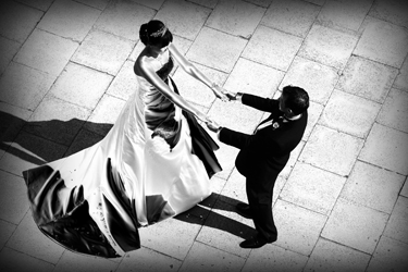 black and white classic wedding photography