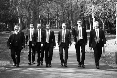 black and white classic wedding photography men shot