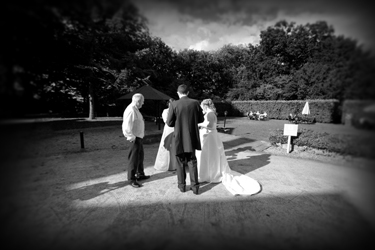 black and white classic wedding photography group shot