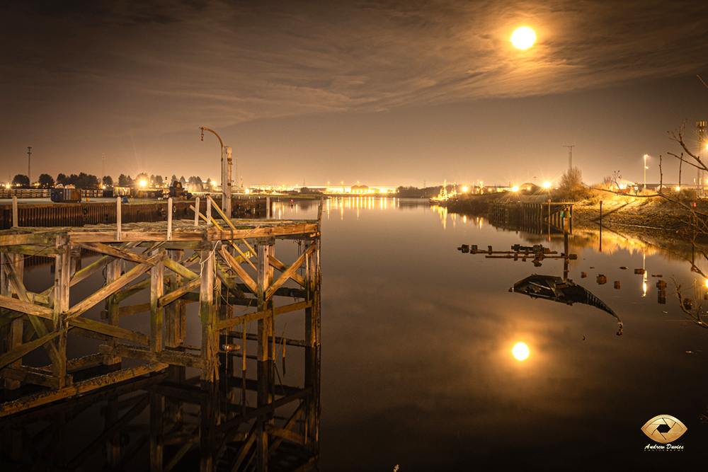 Middlesbrough Middlehaven Dock Channel Jetty and Boat Wreck