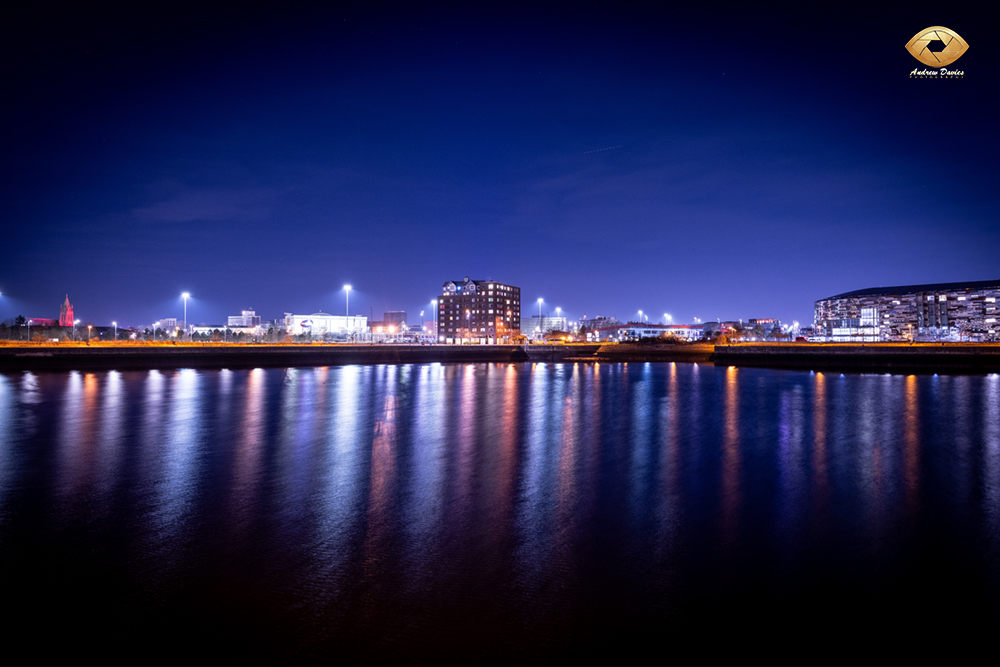 Middlehaven Dock Middlesbrough Hudson Quay Nightime shot